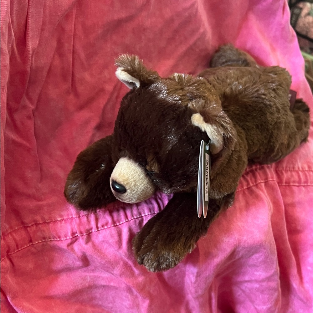 The Bearington Collection Cozy Brown Plush Bear Toy for Small Pets